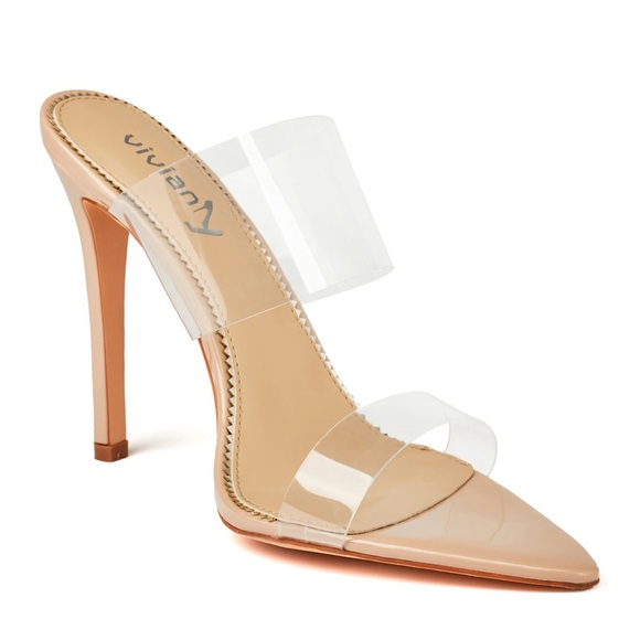 Roxy 110 Clear Stiletto Heels - Picture 1 of 3